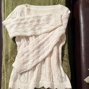LOFT Soft Cream Textured Sweater